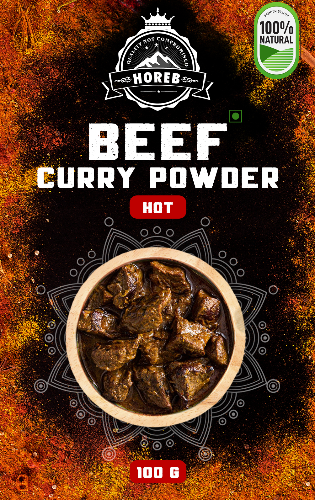 Beef Curry Powder Hot - Front